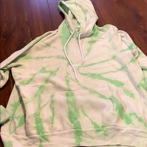 Alo tie dyed green hoodie